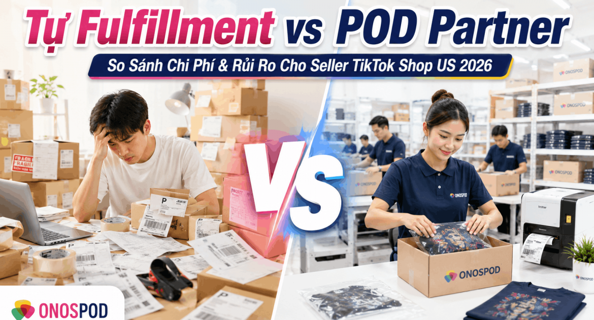 tự fulfillment vs POD partner TikTok Shop US