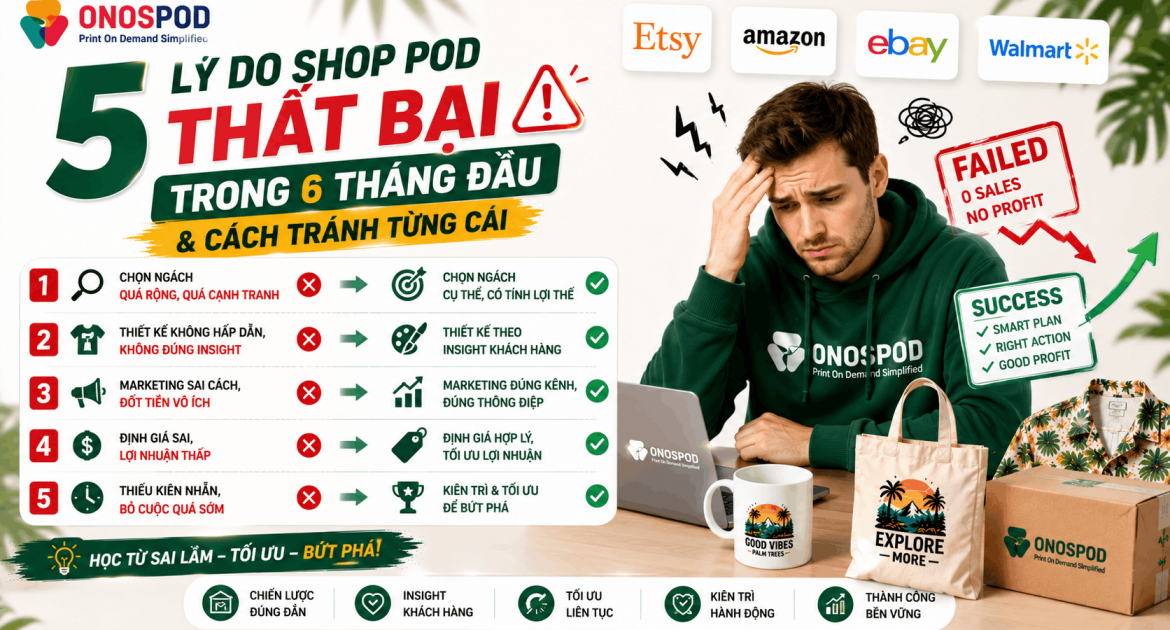 5 Lý Do Shop POD Thất Bại