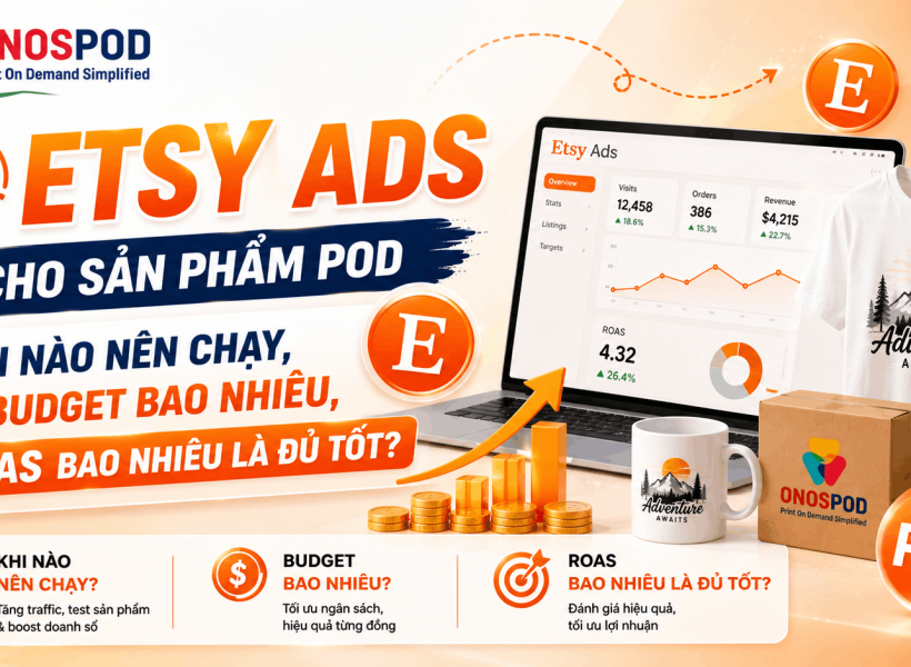 Etsy Ads Cho Sản Phẩm POD — Khi Nào Nên Chạy, Budget Bao Nhiêu & ROAS Bao Nhiêu Là Đủ Tốt?