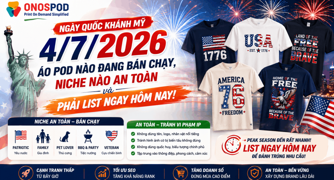 áo POD Ngày Quốc Khánh Mỹ 4:7:2026