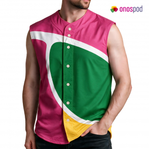 All-Over Print Sleeveless Baseball Jersey - No Piping