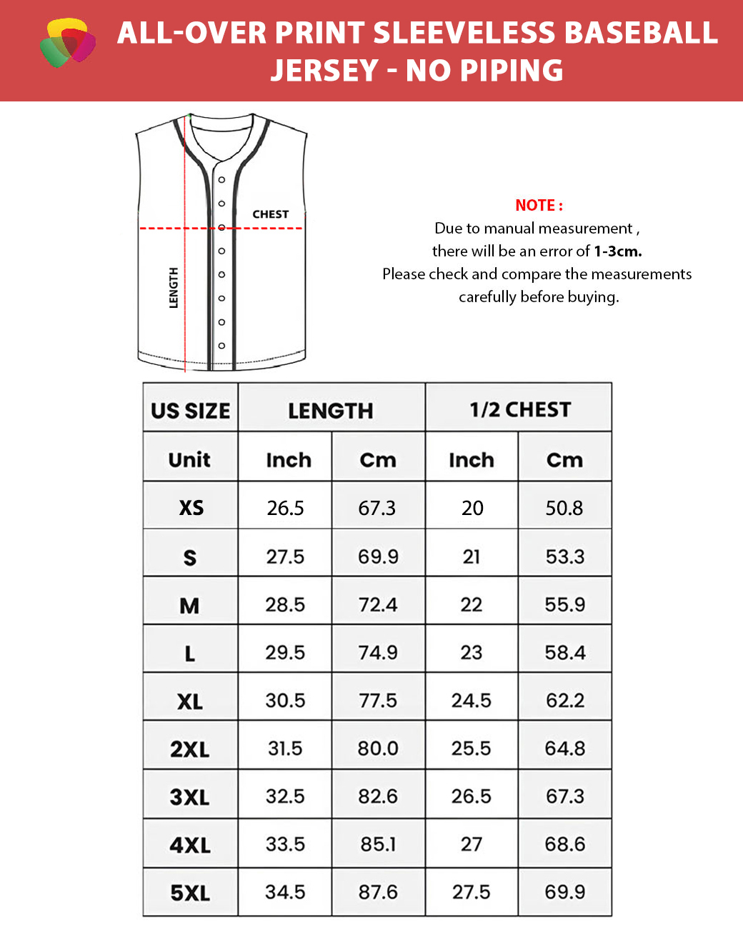 All-Over Print Sleeveless Baseball Jersey - No Piping 2 All-Over Print Sleeveless Baseball Jersey - No Piping - Image 2