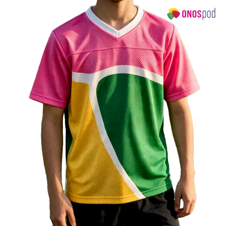 Home 48 All-Over Print V-neck Mesh Football Jersey