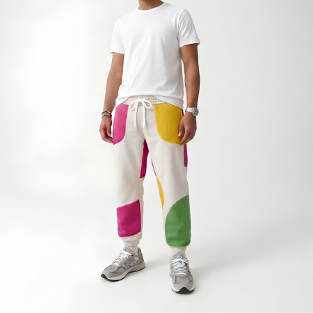 Home 47 All-Over Print Elastic Cuff Sweatpants 270 GSM