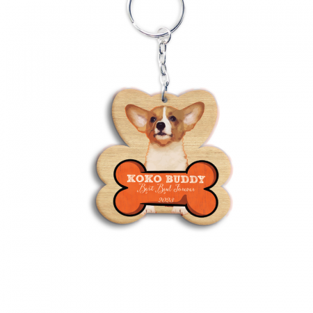 Custom Shape Wooden Keychain - Two Side