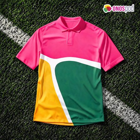 All-Over Print Raglan Men's Polo Shirt