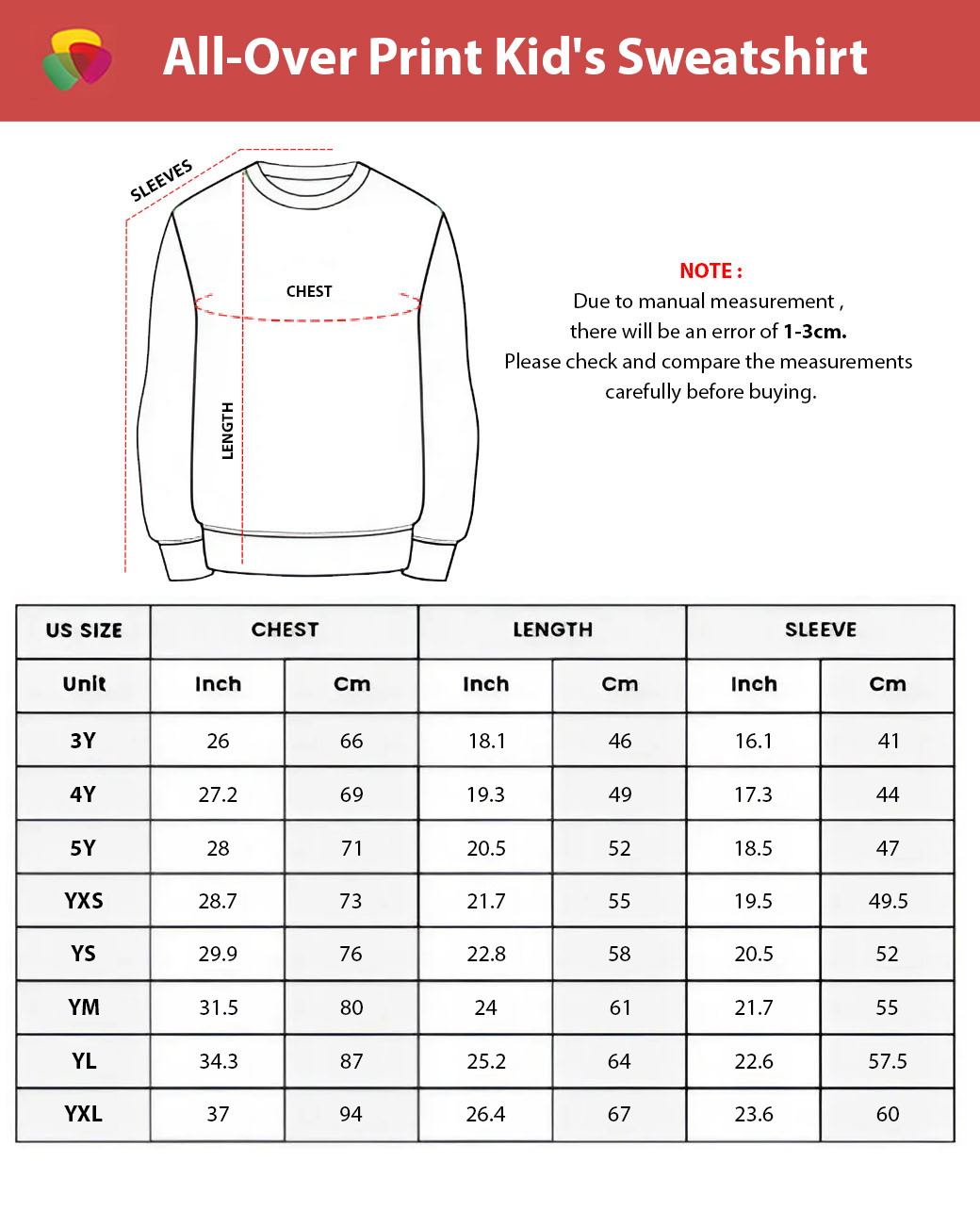 All-Over Print Kid's Sweatshirt 270GSM 2 All-Over Print Kid's Sweatshirt 270GSM - Image 2
