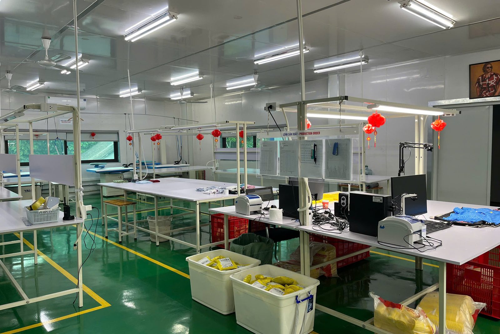 Clean production and QC room at Onospod Vietnam